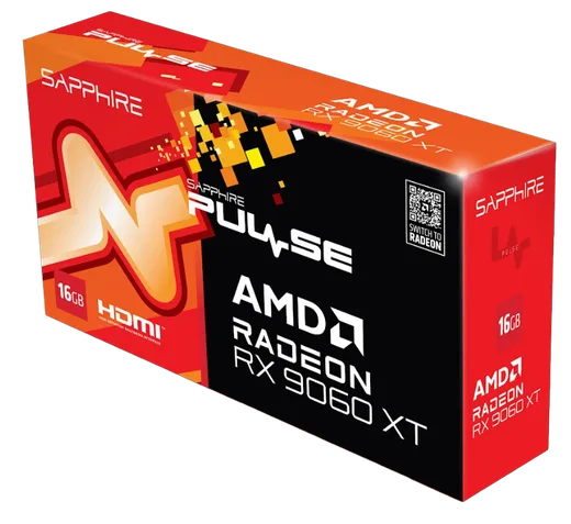 Sapphire Pulse Radeon RX 9060 XT GAMING OC 16GB, vue 3