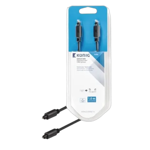 Câble optique Toslink mâle/mâle - 1m - Gris, vue 1