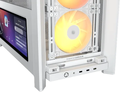 Corsair FRAME 4000D LCD RS ARGB Blanc - MT/Sans Alim/E-ATX, vue 8