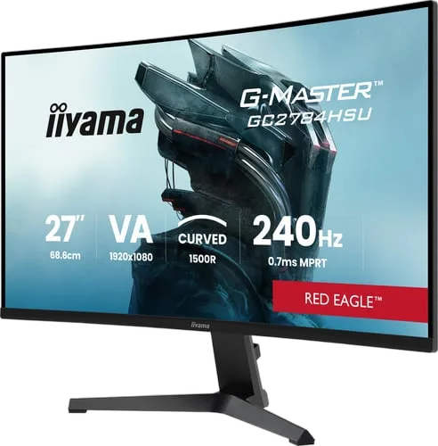 Iiyama G-Master GC2784HSU-B1 - 27" CURVE FHD 240Hz VA 0,7ms HDR10 FreeSync Premium, vue 3