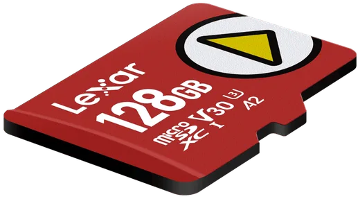 Lexar Micro SDXC 128Go Class 10 U3 V30 A2 LMSPLAY128G-BNSNG, vue 2