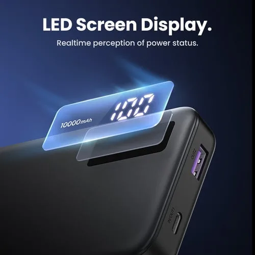 UGREEN USB-C + USB-A - 2 ports - 10000mAh - 20W - Noir, vue 7