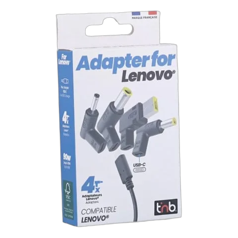 T'nB 4 Embouts chargeurs USB-C vers LENOVO - Noir, vue 2