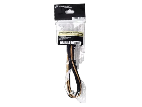 Silverstone Cable tressé 8-Pin EPS/ATX 4+4-Pin 300mm GOLD/Black, vue 5