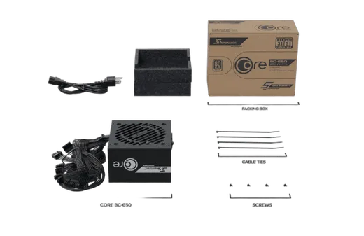 Seasonic ATX 650W - 80+ Bronze - Core BC-650 Noir, vue 2