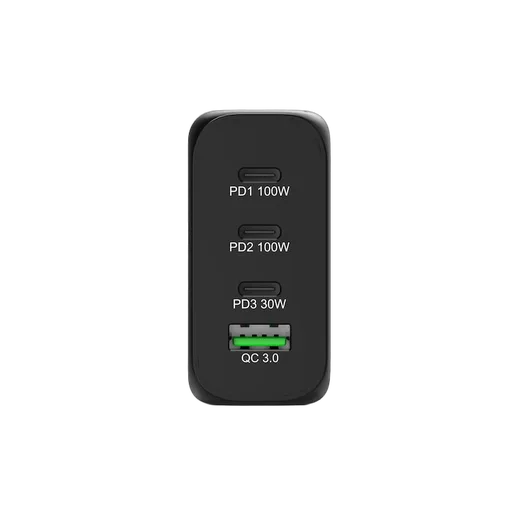 Port Chargeur mural GaN 130W 4 ports + Câble USB-C - 2m, vue 3