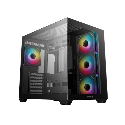 Deepcool CG530 4F Noir - MT/Sans Alim/ATX + MYSTIQUE 360 ARGB - Noir - 360mm, vue 2