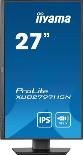 Iiyama XUB2797HSN-B2 - 27" FHD 110Hz 1ms IPS USB-C dock et RJ45 Adaptive Sync, vue 2