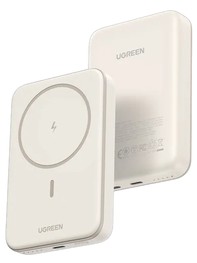 UGREEN Magnétique externe sans fil - 10000mAh - USB-C - 20W - Beige