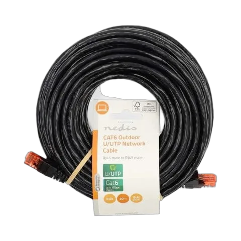 Nedis Câble RJ45 Cat6 U/UTP - 20m - Noir