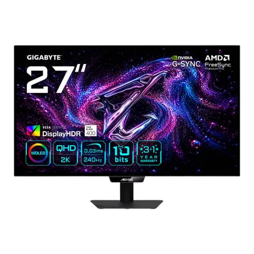 Gigabyte FO27Q24G - 27" Tandem WOLED QHD 240Hz USB-C Pivot compatible G-Sync