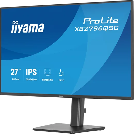 Iiyama Prolite XB2796QSC-B1 - 27" QHD 75Hz USB-C PD 65W