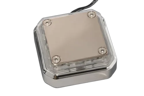 Alphacool Eisblock XPX Aurora CPU - Acryl Chrome/Blanc RGB, vue 3