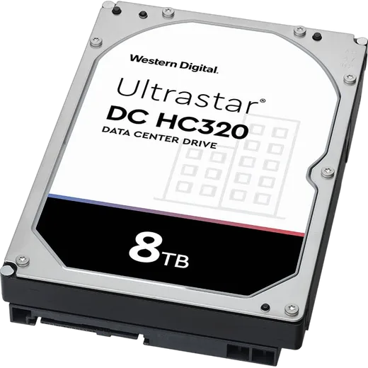 WD 8To SATA III 256Mo Ultrastar Data Center HC320 HUS728T8TALE6L4, vue 3