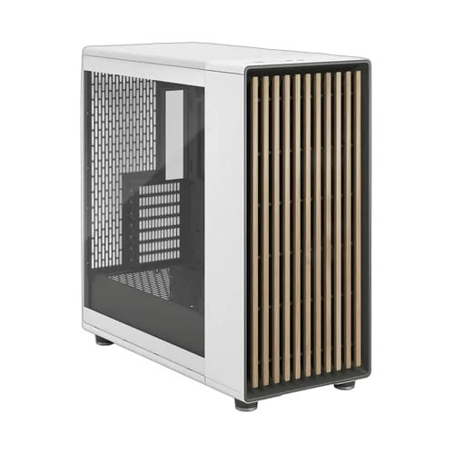 Fractal Design North XL Chalk White TG Clear - MT/Sans Alim/E-ATX, vue 2