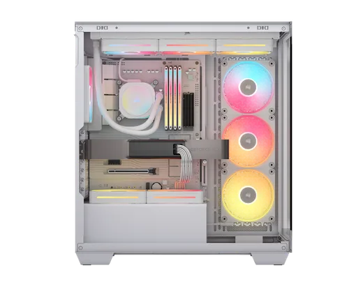 Corsair 3500X LX-R RGB ICUE LINK Blanc - MT/Sans Alim/E-ATX, vue 11