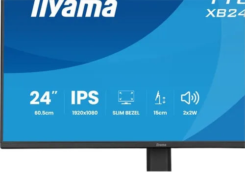 Iiyama Prolite XB2491HS-B1 - 23.8" FHD 120Hz IPS 1ms Pivot Adaptive Sync, vue 7