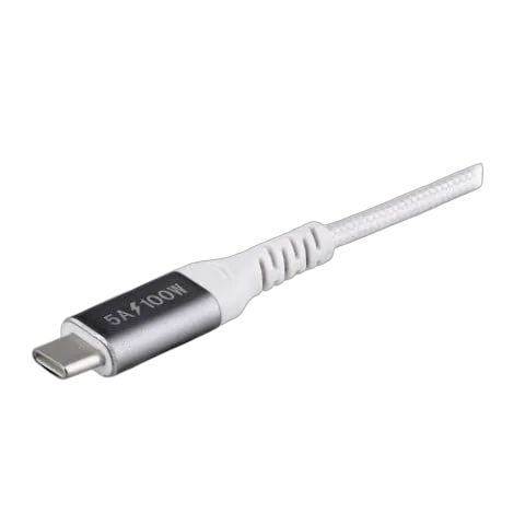 T'nB Câble USB-C vers USB-C - 100W - Tressé - 2m - Blanc, vue 2