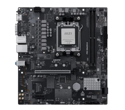 MSI PRO B840M-B - B840/AM5/DDR5/mATX, vue 2