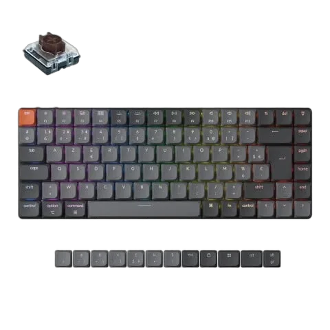 Keychron K3 Max QMK 75% - Mécanique - Sans-Fil - RGB - Gris, vue 1