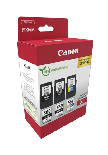 Canon Multipack Noires*2 + Couleur - PG-560XLx2/CL-561XL MULTI, vue 2
