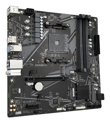 Gigabyte B550M K, vue 3