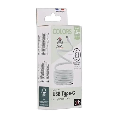 T'nB Câble USB-C vers USB-C - 1,5m - Vert, vue 2