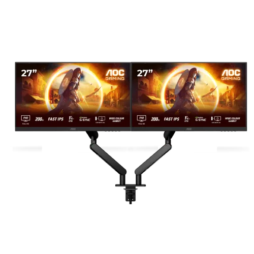 AOC 2 x 27G4HRE 27" FHD 200Hz Fast-IPS 1ms G-Sync + Double bras articulés