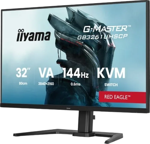 Iiyama GB3261UHSCP-B1 - 32" 4K 144Hz VA 0.6ms USB-C KVM FreeSync Premium
