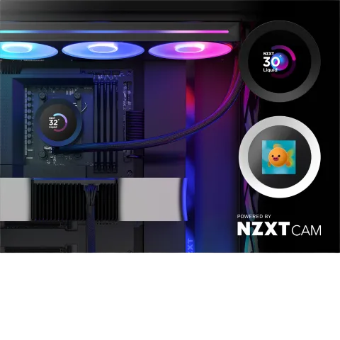 NZXT Kraken Plus 360 RGB - 360mm - Noir, vue 8