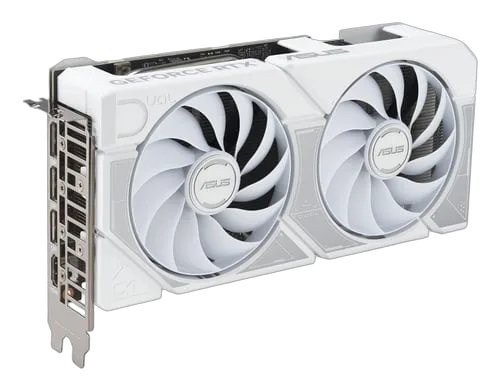 Asus Dual GeForce RTX 5060 Ti 8Go OC Blanc, vue 3