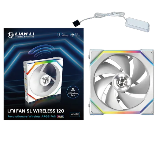 Lian-Li UNI FAN SL ARGB PWM Sans fil - 120mm - Blanc, vue 5