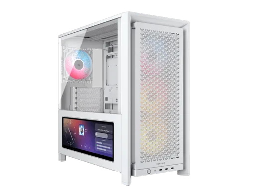 Corsair FRAME 4000D LCD RS ARGB Blanc - MT/Sans Alim/E-ATX