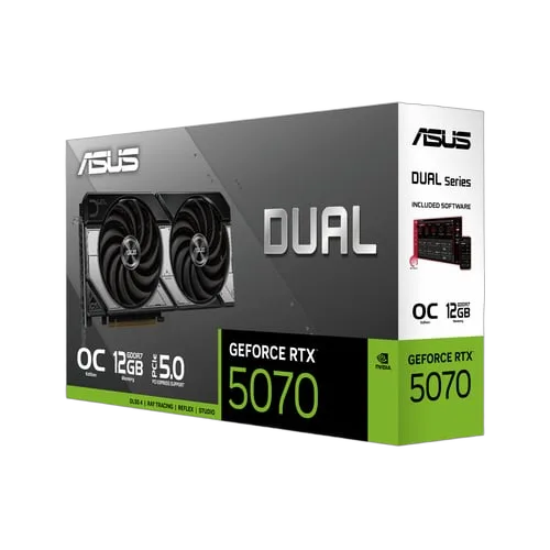 Asus Dual GeForce RTX 5070 12GB GDDR7, vue 8