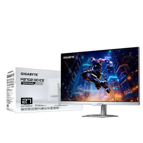 Gigabyte M27Q2 QD ICE - 27" QHD 200Hz Quantum Dot Fast-IPS Pivot USB-C Compatible G-Sync, vue 6