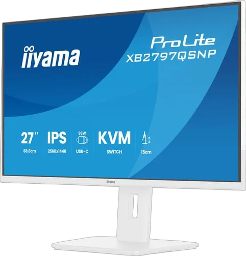 Iiyama Prolite XB2797QSNP-W1 - 27" QHD 75Hz IPS 1ms Pivot AdaptiveSync, vue 5