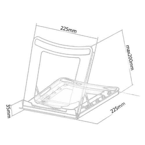 NewStar Laptop Desk Stand, vue 3