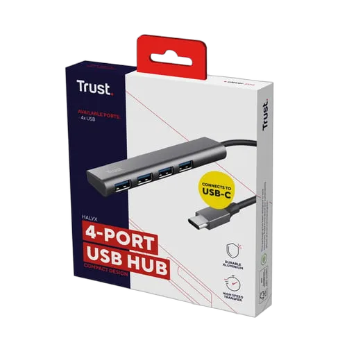 Trust HALYX - USB-C USB 3.2 - 4 ports USB-A, vue 5