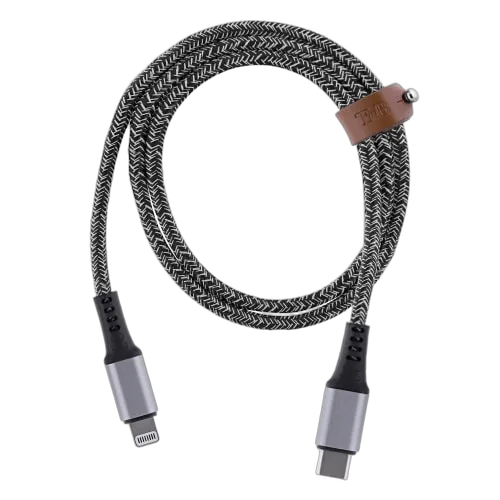 T'nB Câble USB-C/Lightning - 1,5m - nylon RPET - Noir, vue 3