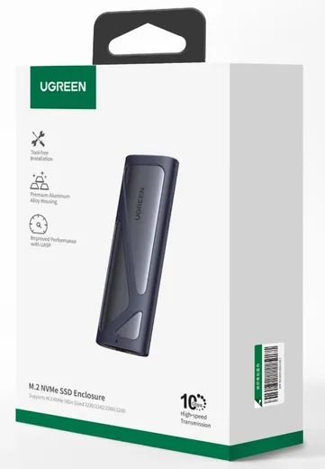 UGREEN USB-C 3.1 Gen2 vers M.2 NVME pour SSD - 0.50m - Gris