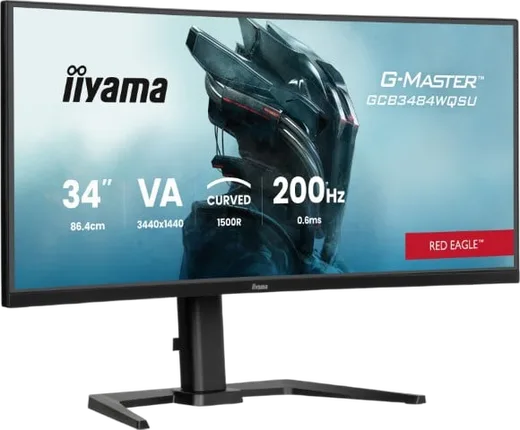 Iiyama G-Master GCB3484WQSU-B2 - 34" CURVE UWQHD/200Hz ou WHD/400Hz 0.6ms FreeSync Premium, vue 3