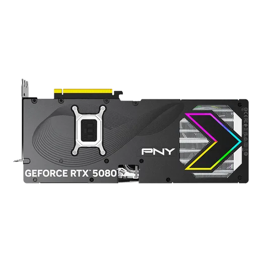 PNY RTX 5080 16GB ARGB Overclocked Triple Fan, vue 10
