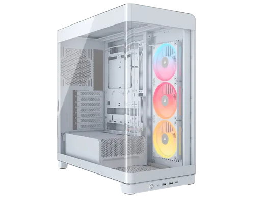 Corsair Frame 4500X LX-R RGB Link Blanc - MT/Sans Alim/E-ATX, vue 1