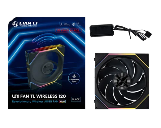 Lian-Li UNI FAN TL Sans fil ARGB PWM Reverse Blade - 120mm - Noir, vue 8