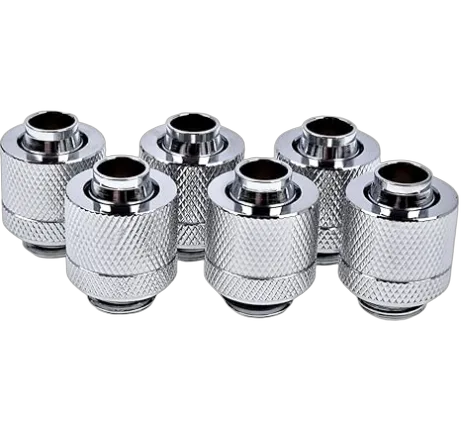 Alphacool Eiszapfen Fitting - 13/10/mm - G1/4 - Pack de 6 - Chrome, vue 3