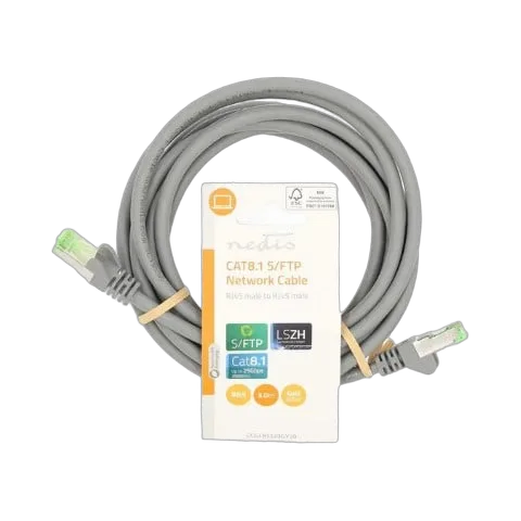 Nedis Câble RJ45 Cat8.1 S/FTP - 3m - Gris