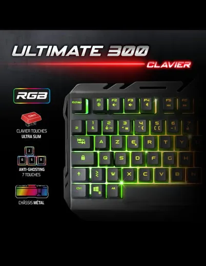 Spirit Of Gamer 4 en 1 Ultimate 300 - Clavier/Souris/Tapis/Casque, vue 5