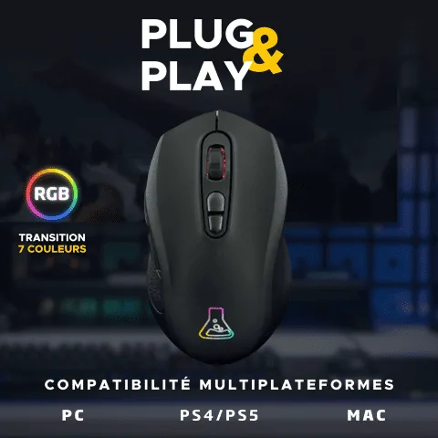 The G-LAB Kult Krypton - Sans-Fil - RGB - Noir, vue 3