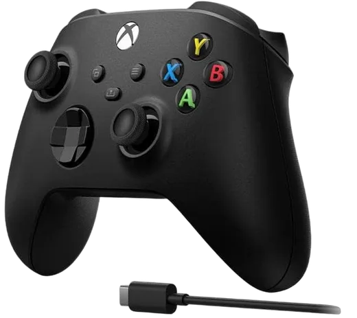 Microsoft Manette Xbox + Cable USB-C - Carbon Black, vue 2