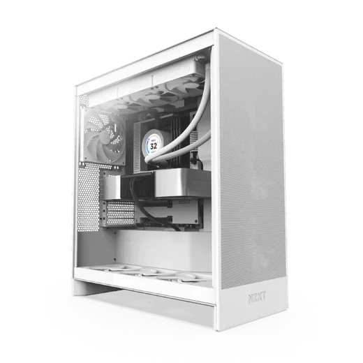 NZXT H7 Flow Blanc - MT/Sans Alim/E-ATX, vue 5